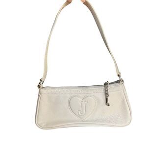 Juicy Couture Vintage Y2K Mini Baguette Purse Bag Silver Charms